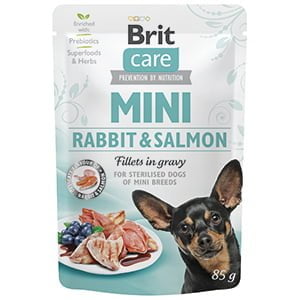 Brit Care Dog Mini Rabbit and Salmon Fillets in Gravy 85 g