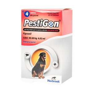 PestiGon Dog XL (40-60kg) fipronil x 4 pipete [pachet]