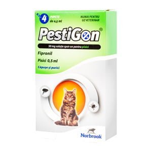 PestiGon Cat Fipronil x 4 pipete [pachet]