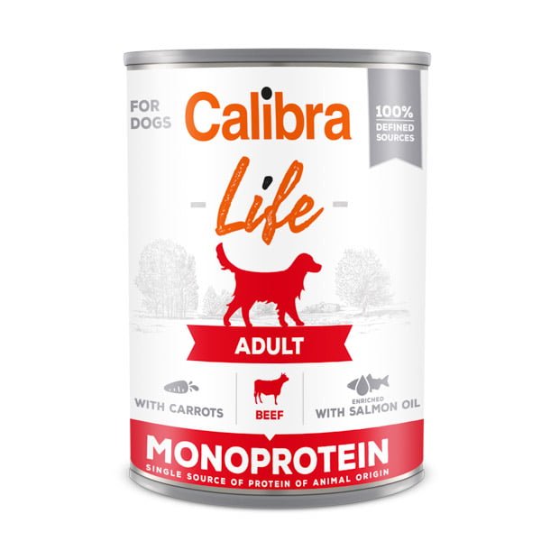 Calibra Dog Life can Adult Beef with Carrots 400 g